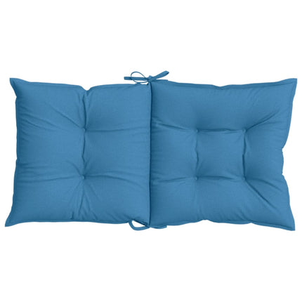 Stoelkussens Lage Rug Stof Gemêleerd Blauw