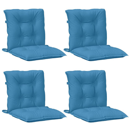 Stoelkussens Lage Rug Stof Gemêleerd Blauw