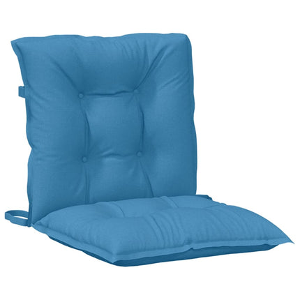 Stoelkussens Lage Rug Stof Gemêleerd Blauw