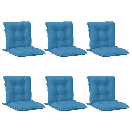 Stoelkussens Lage Rug Stof Gemêleerd Blauw