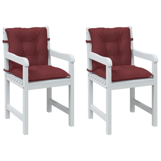 Stoelkussens Lage Rug Stof Gemêleerd Wijnrood