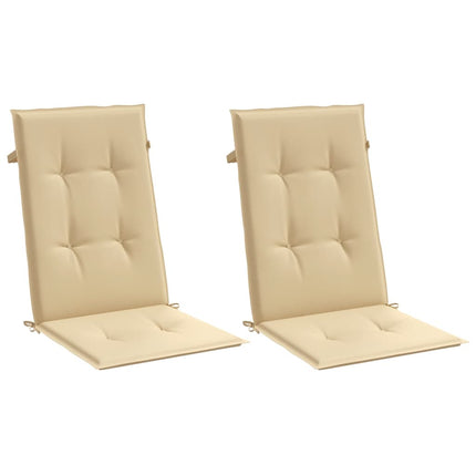 Stoelkussens Hoge Rug Stof Gemêleerd Beige