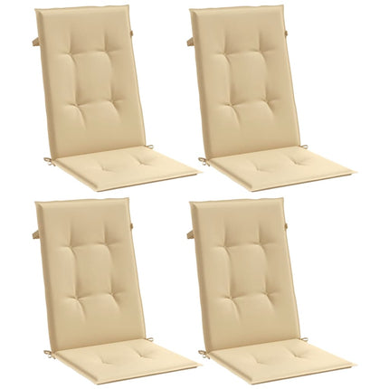 Stoelkussens Hoge Rug Stof Gemêleerd Beige