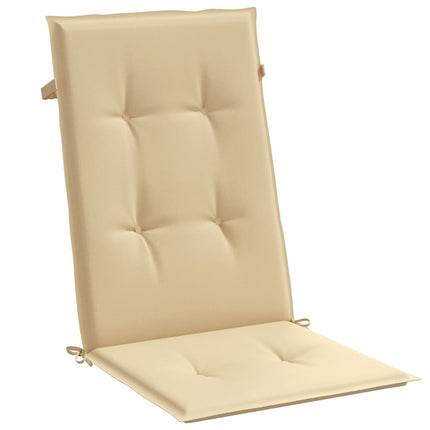 Stoelkussens Hoge Rug Stof Gemêleerd Beige