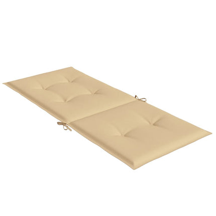 Stoelkussens Hoge Rug Stof Gemêleerd Beige