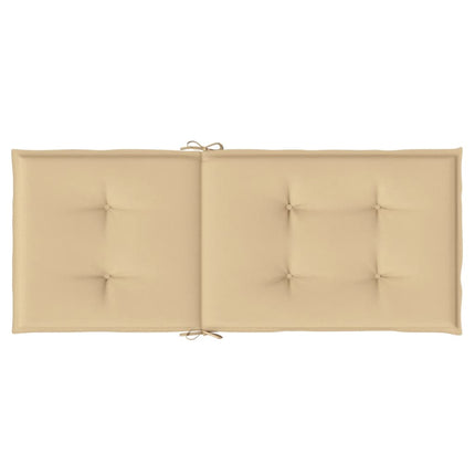 Stoelkussens Hoge Rug Stof Gemêleerd Beige