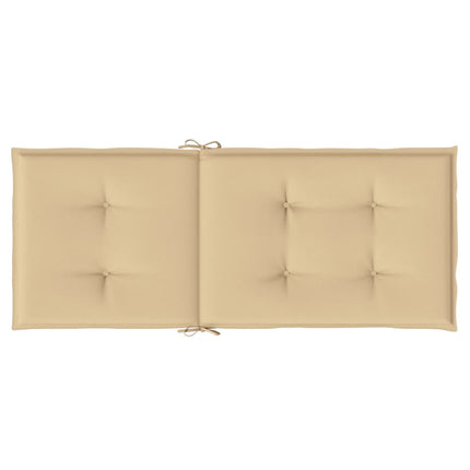 Stoelkussens Hoge Rug Stof Gemêleerd Beige