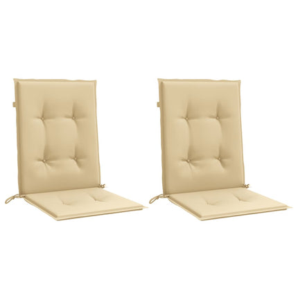 Stoelkussens Lage Rug Stof Gemêleerd Beige