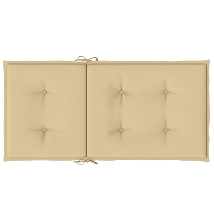Stoelkussens Lage Rug Stof Gemêleerd Beige