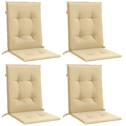 Stoelkussens Lage Rug Stof Gemêleerd Beige