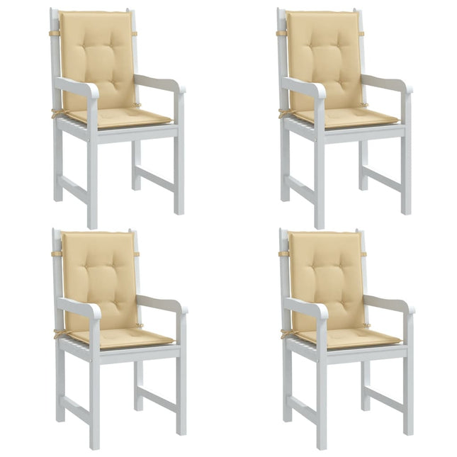 Stoelkussens Lage Rug Stof Gemêleerd Beige