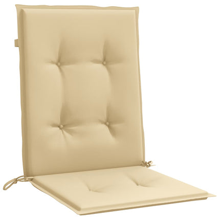 Stoelkussens Lage Rug Stof Gemêleerd Beige