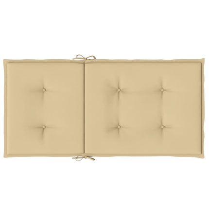 Stoelkussens Lage Rug Stof Gemêleerd Beige