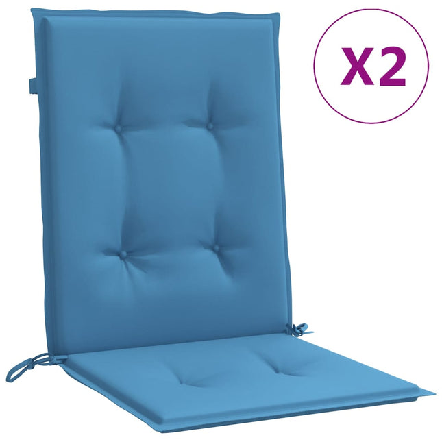 Stoelkussens Lage Rug Stof Gemêleerd Blauw