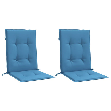 Stoelkussens Lage Rug Stof Gemêleerd Blauw