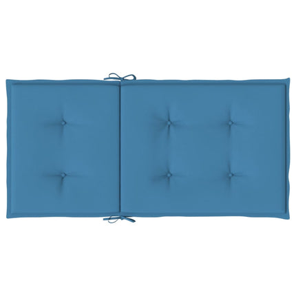 Stoelkussens Lage Rug Stof Gemêleerd Blauw