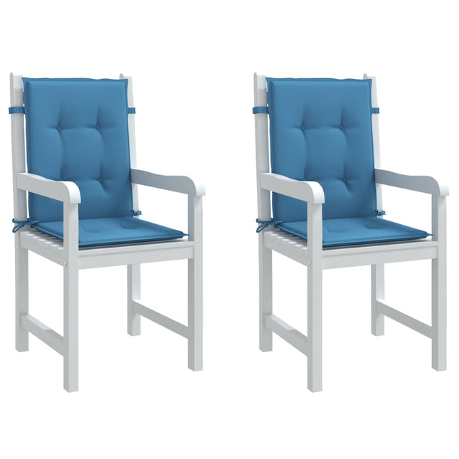 Stoelkussens Lage Rug Stof Gemêleerd Blauw