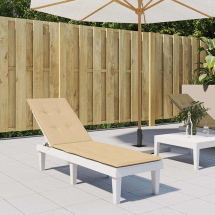 Terrasstoelkussen (75+105) X 50 X 4 Cm Stof Gemêleerd Beige