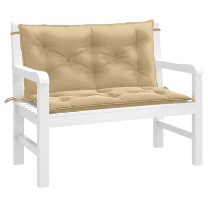 Tuinbankkussens 2 St Stof Gemêleerd Beige