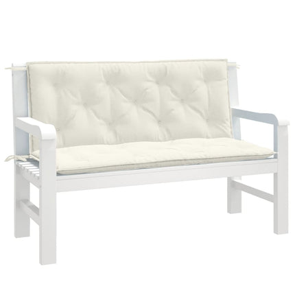 Tuinbankkussens 2 St Stof Gemêleerd Beige