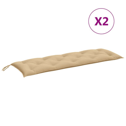 Tuinbankkussens 2 St Stof Gemêleerd Beige