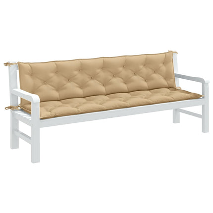 Tuinbankkussens 2 St Stof Gemêleerd Beige