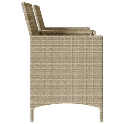 Tuinbank 2-Zits Met Tafel En Kussens Poly Rattan