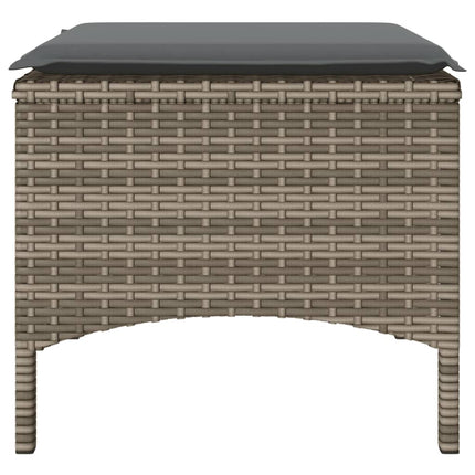 Tuinbank 2-Zits Met Tafel En Voetenbanken Poly Rattan
