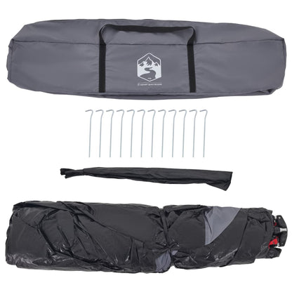 Kampeertent 4-persoons snelontgrendeling grijs en oranje