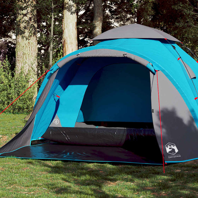 Koepeltent 3-Persoons Snelontgrendeling Blauw