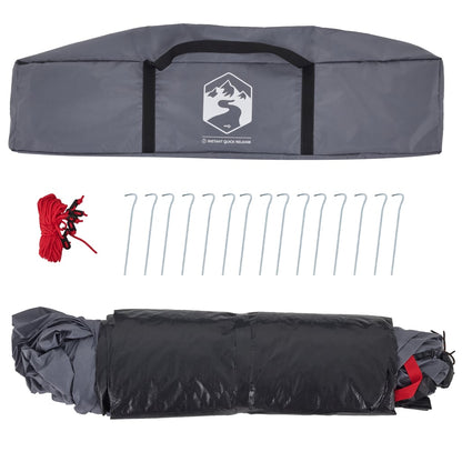 Koepeltent 3-persoons snelontgrendeling grijs en oranje