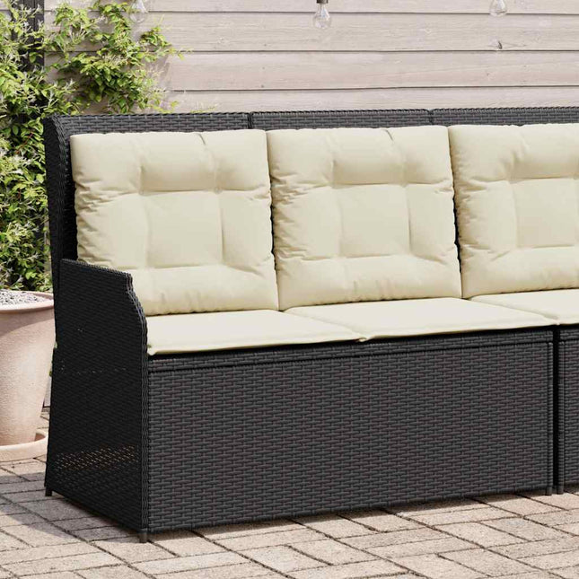 Tuinbankje Verstelbaar Met Kussens Poly Rattan