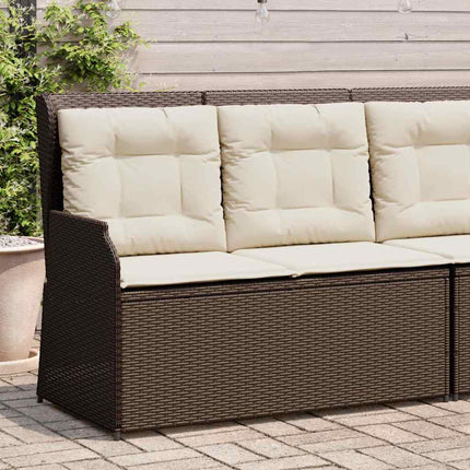 Tuinbankje Verstelbaar Met Kussens Poly Rattan