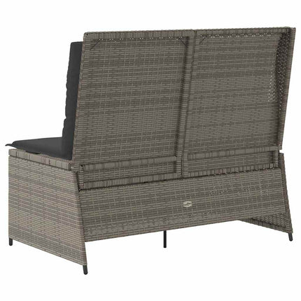 Tuinbankje Verstelbaar Met Kussens Poly Rattan
