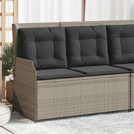 Tuinbankje Verstelbaar Met Kussens Poly Rattan