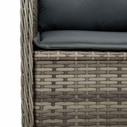 Tuinbankje Verstelbaar Met Kussens Poly Rattan