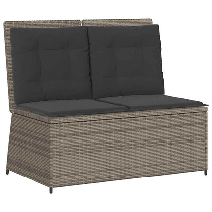 Tuinbankje Verstelbaar Met Kussens Poly Rattan