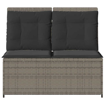 Tuinbankje Verstelbaar Met Kussens Poly Rattan