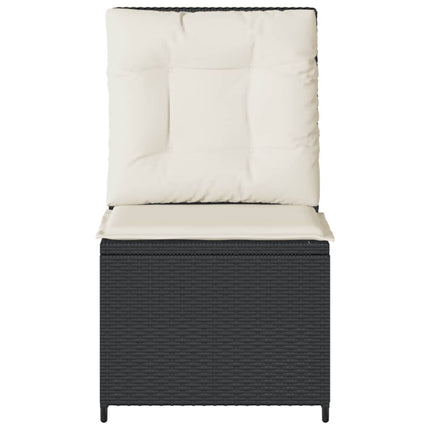 Tuinbank Verstelbaar Met Kussens Poly Rattan