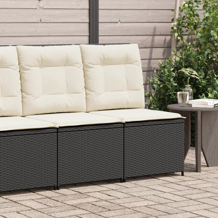 Tuinbank Verstelbaar Met Kussens Poly Rattan