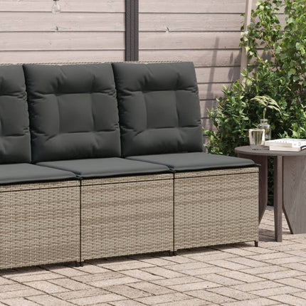 Tuinbank Verstelbaar Met Kussens Poly Rattan