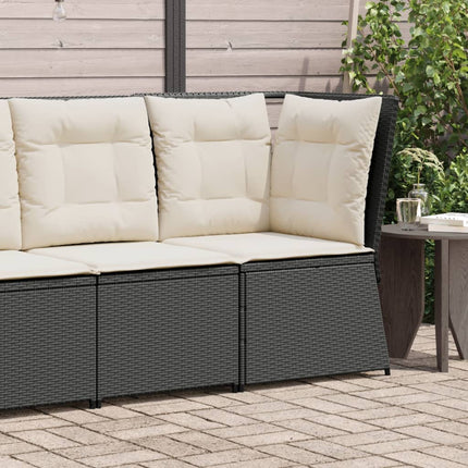 Tuinhoekbank Met Kussens Poly Rattan