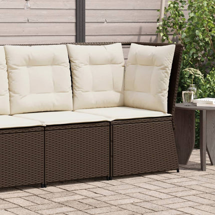 Tuinhoekbank Met Kussens Poly Rattan
