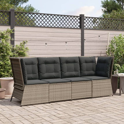 Tuinhoekbank Met Kussens Poly Rattan