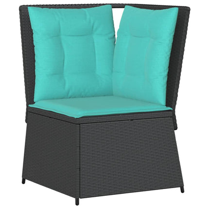 Tuinbankhoek Met Kussens Poly Rattan