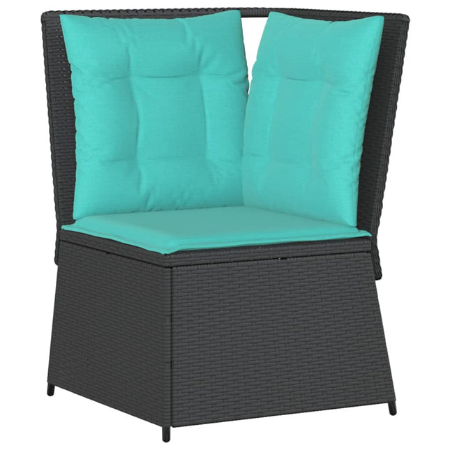 Tuinbankhoek Met Kussens Poly Rattan