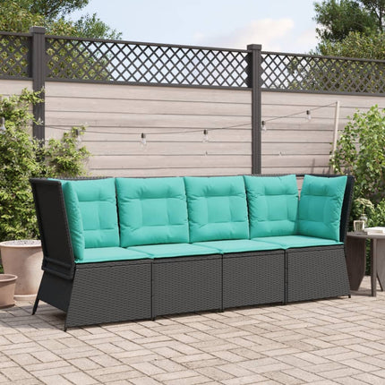 Tuinbankhoek Met Kussens Poly Rattan