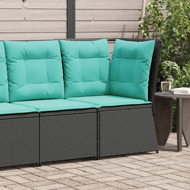 Tuinbankhoek Met Kussens Poly Rattan