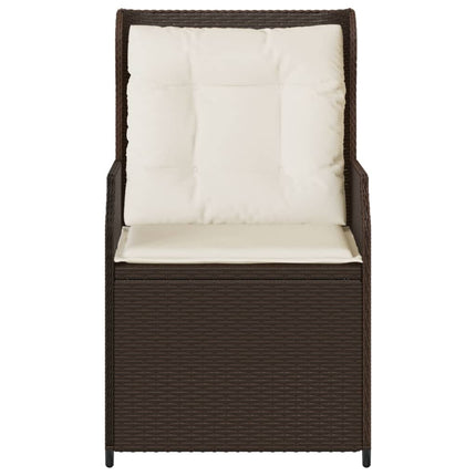 Tuinstoelen 2 St Verstelbaar Met Kussens Poly Rattan
