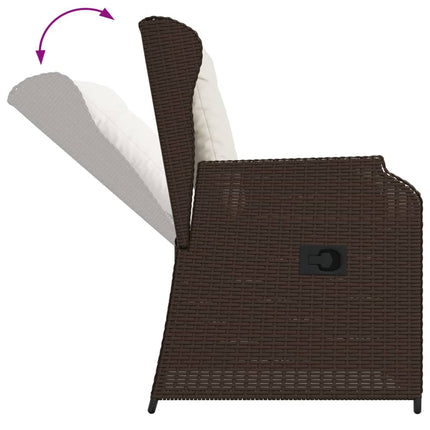 Tuinstoelen 2 St Verstelbaar Met Kussens Poly Rattan